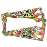 Golfer's Plaid License Plate Frame (Personalized)