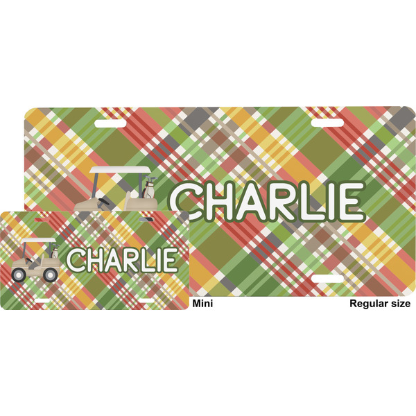 Golfer's Plaid License Plate (Sizes)