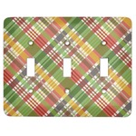 Golfer's Plaid Light Switch Cover (3 Toggle Plate)