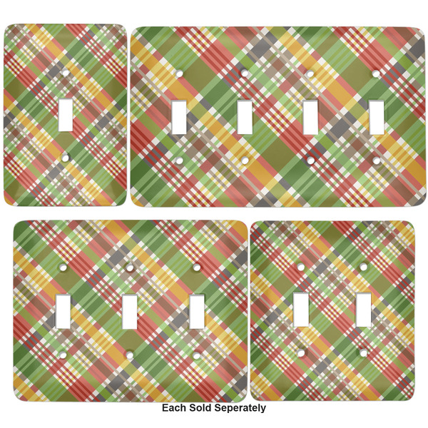 Golfer's Plaid Light Switch Covers all sizes