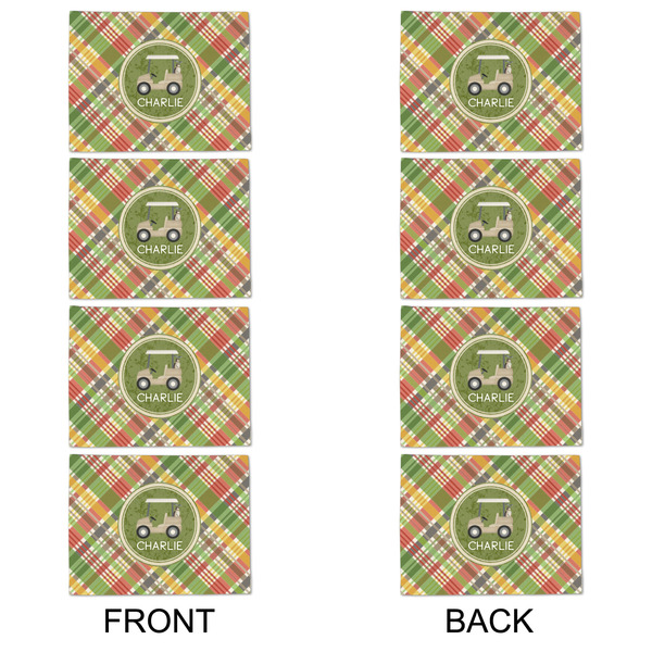 Golfer's Plaid Linen Placemat - APPROVAL Set of 4 (double sided)