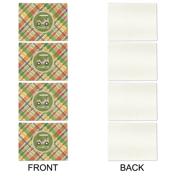 Golfer's Plaid Linen Placemat - APPROVAL Set of 4 (single sided)