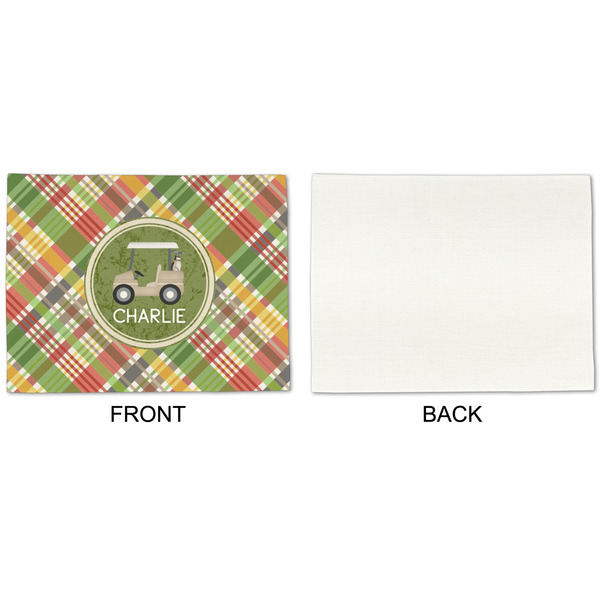 Golfer's Plaid Linen Placemat - APPROVAL Single (single sided)