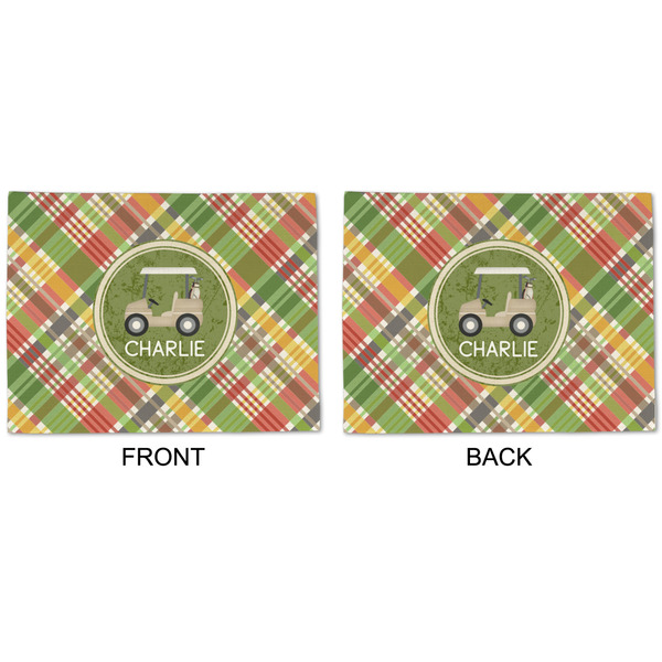 Golfer's Plaid Linen Placemat - APPROVAL (double sided)