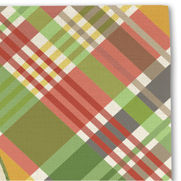Golfer's Plaid Linen Placemat - DETAIL