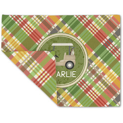 Golfer's Plaid Double-Sided Linen Placemat - Single w/ Name or Text