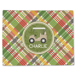 Golfer's Plaid Single-Sided Linen Placemat - Single w/ Name or Text