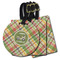Golfer's Plaid Plastic Luggage Tag (Personalized)