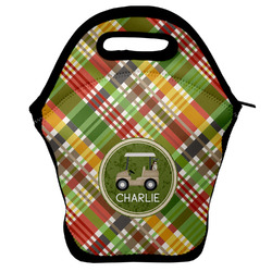 Golfer's Plaid Lunch Bag w/ Name or Text