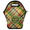 Golfer's Plaid Lunch Bag - Front