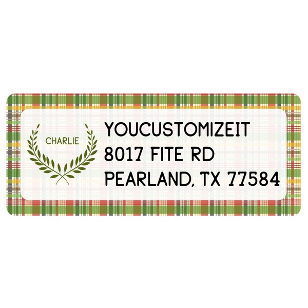 Custom Golfer's Plaid Return Address Labels (Personalized)