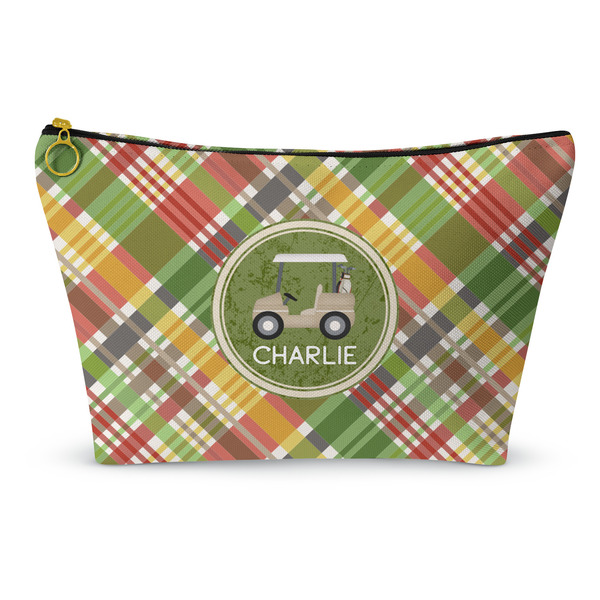 Custom Golfer's Plaid Makeup Bag (Personalized)