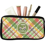 Golfer's Plaid Makeup / Cosmetic Bag (Personalized)