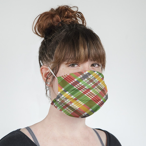 Golfer's Plaid Mask - Quarter View on Girl