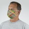 Golfer's Plaid Mask - Quarter View on Guy