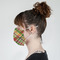 Golfer's Plaid Mask - Side View on Girl