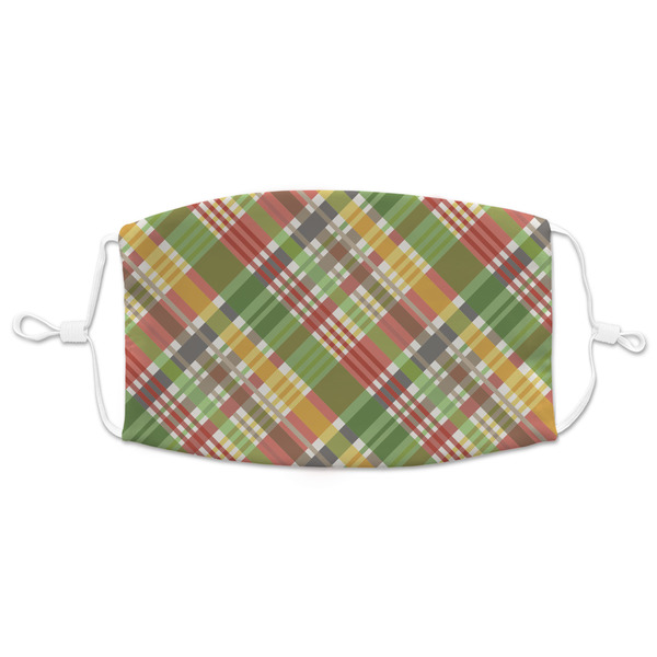Custom Golfer's Plaid Adult Cloth Face Mask - XLarge