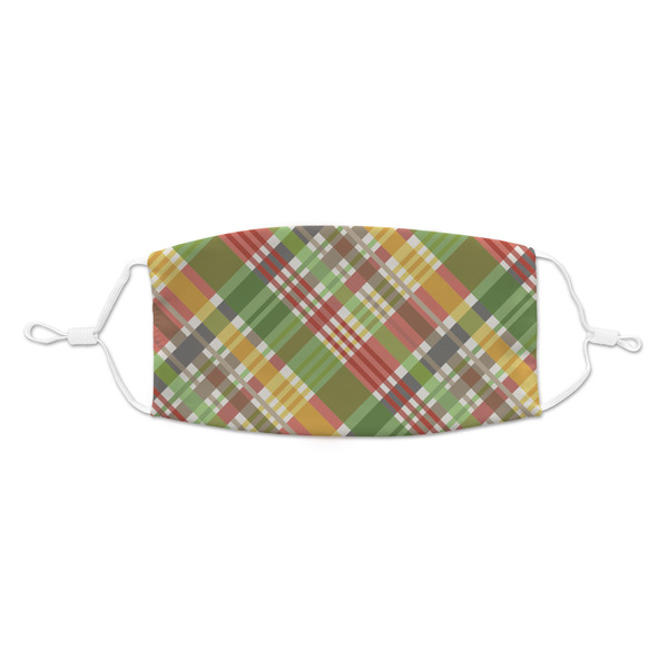 Custom Golfer's Plaid Kid's Cloth Face Mask - Standard
