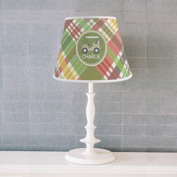 Golfer's Plaid Poly Film Empire Lampshade - Lifestyle