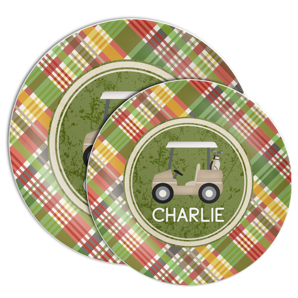 Golfer's Plaid Melamine Plates - PARENT/MAIN