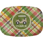 Golfer's Plaid Melamine Platter (Personalized)