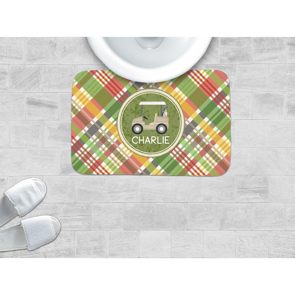 Golfer's Plaid Memory Foam Bath Mat - LIFESTYLE