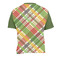 Golfer's Plaid Men's Crew Neck T Shirt Medium - Back