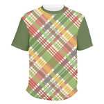 Golfer's Plaid Men's Crew T-Shirt (Personalized)
