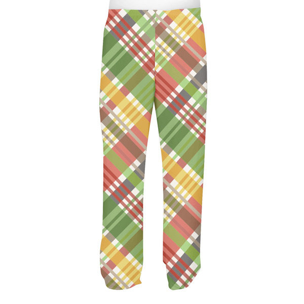 Golfer's Plaid Men's Pjs Back - on model