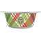 Golfer's Plaid Stainless Steel Dog Bowl - Large (Personalized)