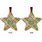 Golfer's Plaid Metal Star Ornament - Front and Back