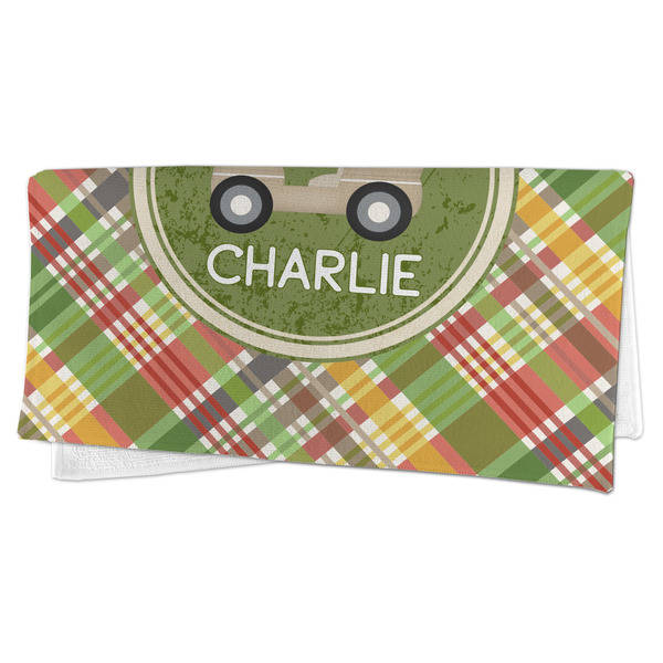 Golfer's Plaid Microfiber Dish Rag - FOLDED (half)
