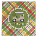 Golfer's Plaid Microfiber Dish Towel (Personalized)