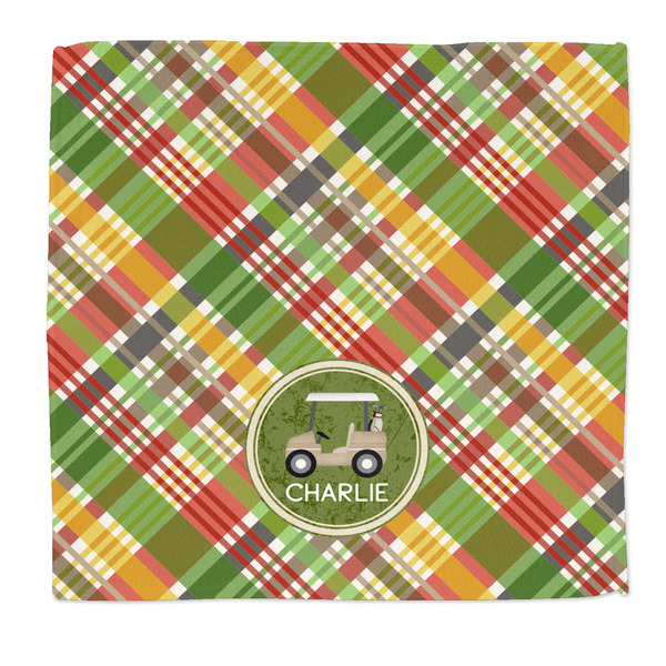 Custom Golfer's Plaid Microfiber Dish Rag (Personalized)