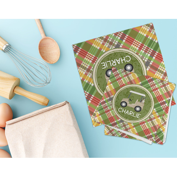 Golfer's Plaid Microfiber Dish Rag - LIFESTYLE