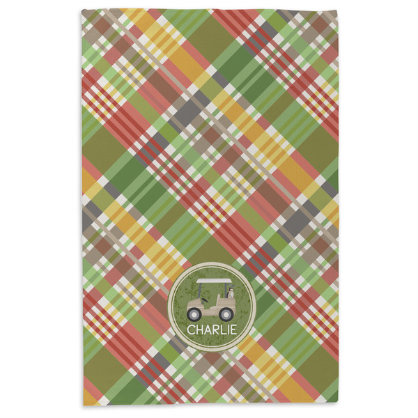 Golfer's Plaid Microfiber Dish Towel - APPROVAL