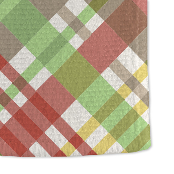 Golfer's Plaid Microfiber Dish Towel - DETAIL