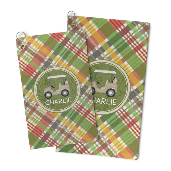 Golfer's Plaid Microfiber Golf Towel - PARENT/MAIN