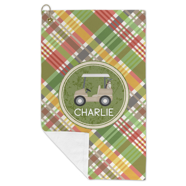 Golfer's Plaid Microfiber Golf Towels - FOLD