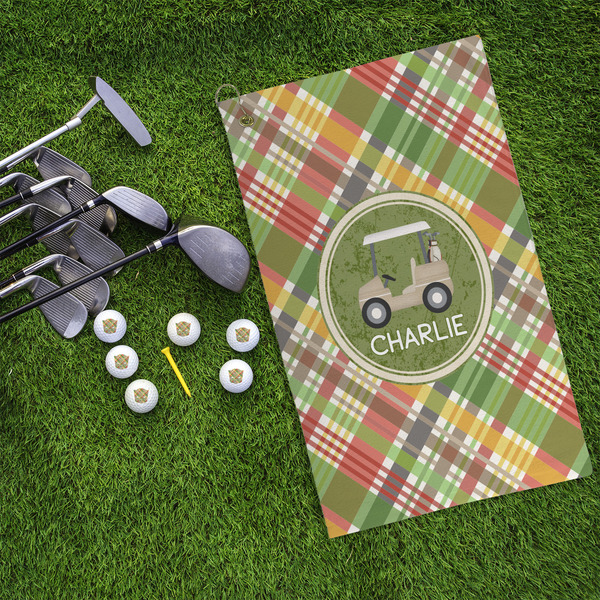 Golfer's Plaid Microfiber Golf Towels - LIFESTYLE