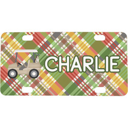 Golfer's Plaid Mini / Bicycle License Plate (4 Holes) (Personalized)