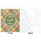 Golfer's Plaid Minky Blanket - 50"x60" - Single Sided - Front & Back
