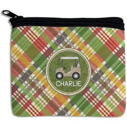 Golfer's Plaid Rectangular Coin Purse (Personalized)