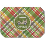 Golfer's Plaid Dining Table Mat - Octagon (Single-Sided) w/ Name or Text
