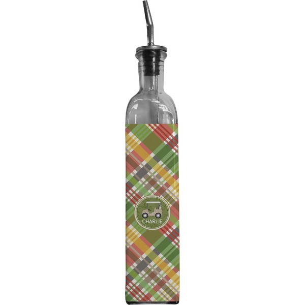 Custom Golfer's Plaid Oil Dispenser Bottle (Personalized)