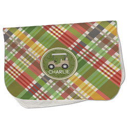 Golfer's Plaid Burp Cloth - Fleece w/ Name or Text