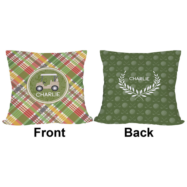 Golfer's Plaid Outdoor Pillow - 16x16