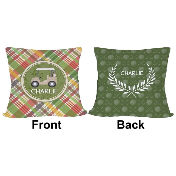Golfer's Plaid Outdoor Pillow - 20x20