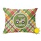 Golfer's Plaid Outdoor Throw Pillow (Rectangular) (Personalized)