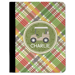 Golfer's Plaid Padfolio Clipboard - Large (Personalized)